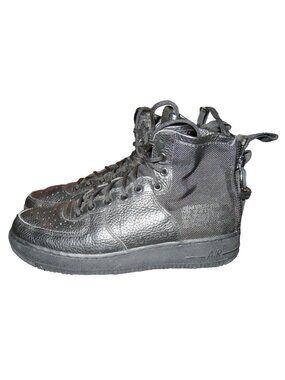 Nike SF Air Force 1 Y2K Mid Triple Black size 10 military style high top sneaker